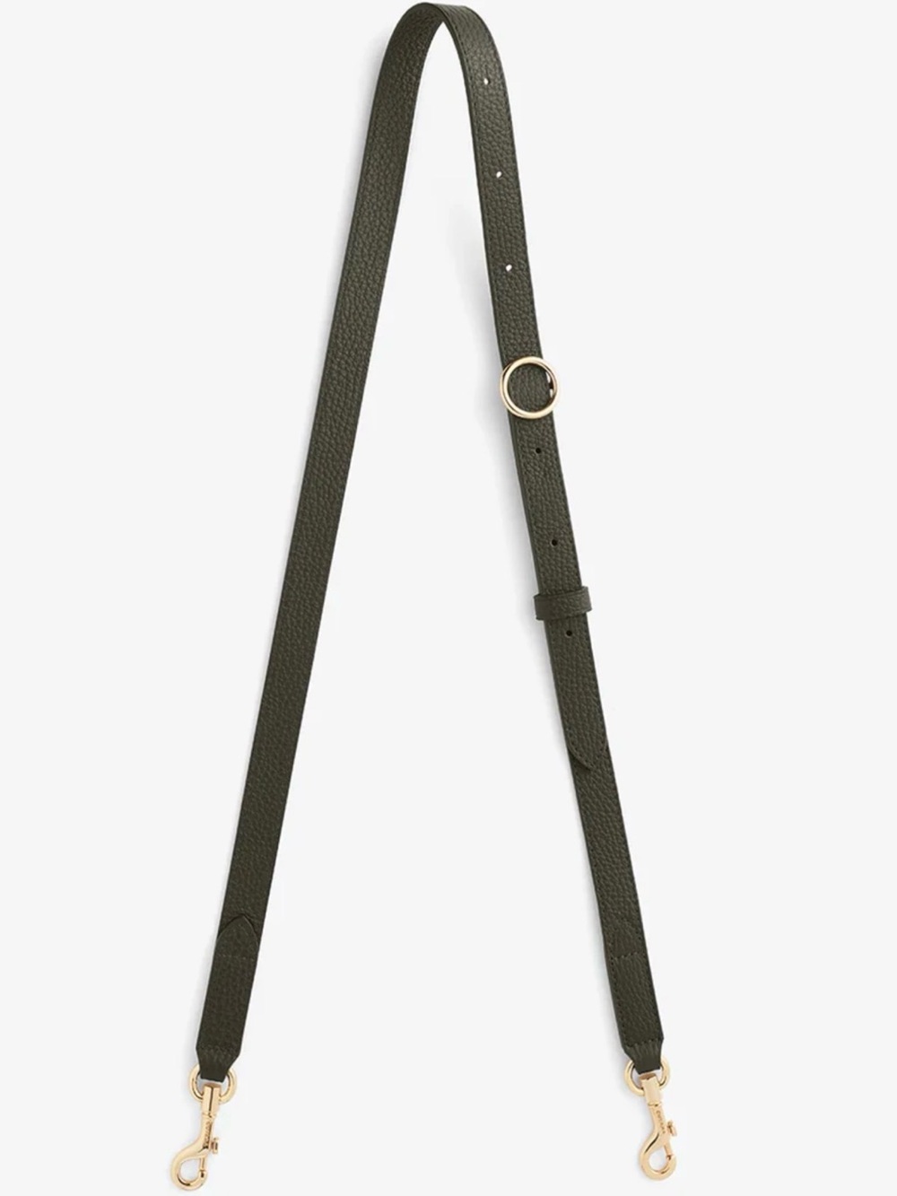 Guyana Adjustable Strap in dark olive NWT leather strap